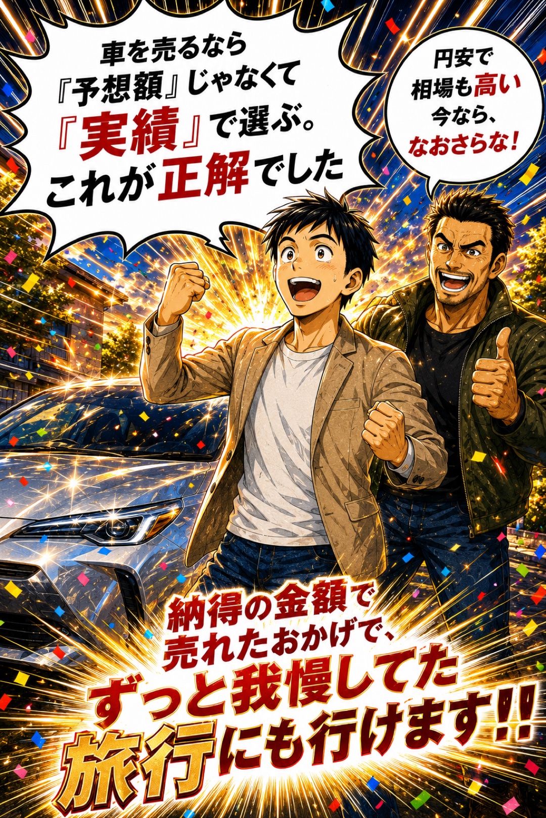 車を売るなら予想額じゃなくて実績で選ぶ。これが正解でした